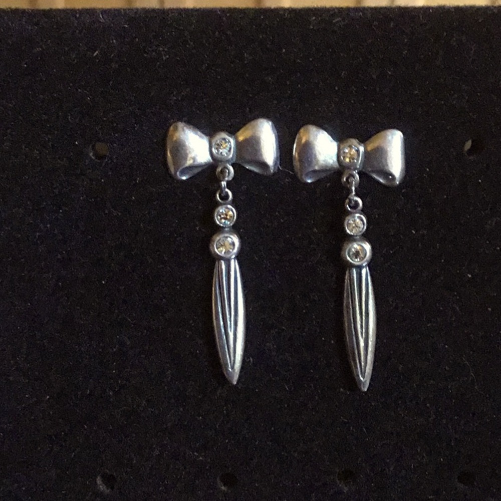 Bow-top 925 earrings dangles